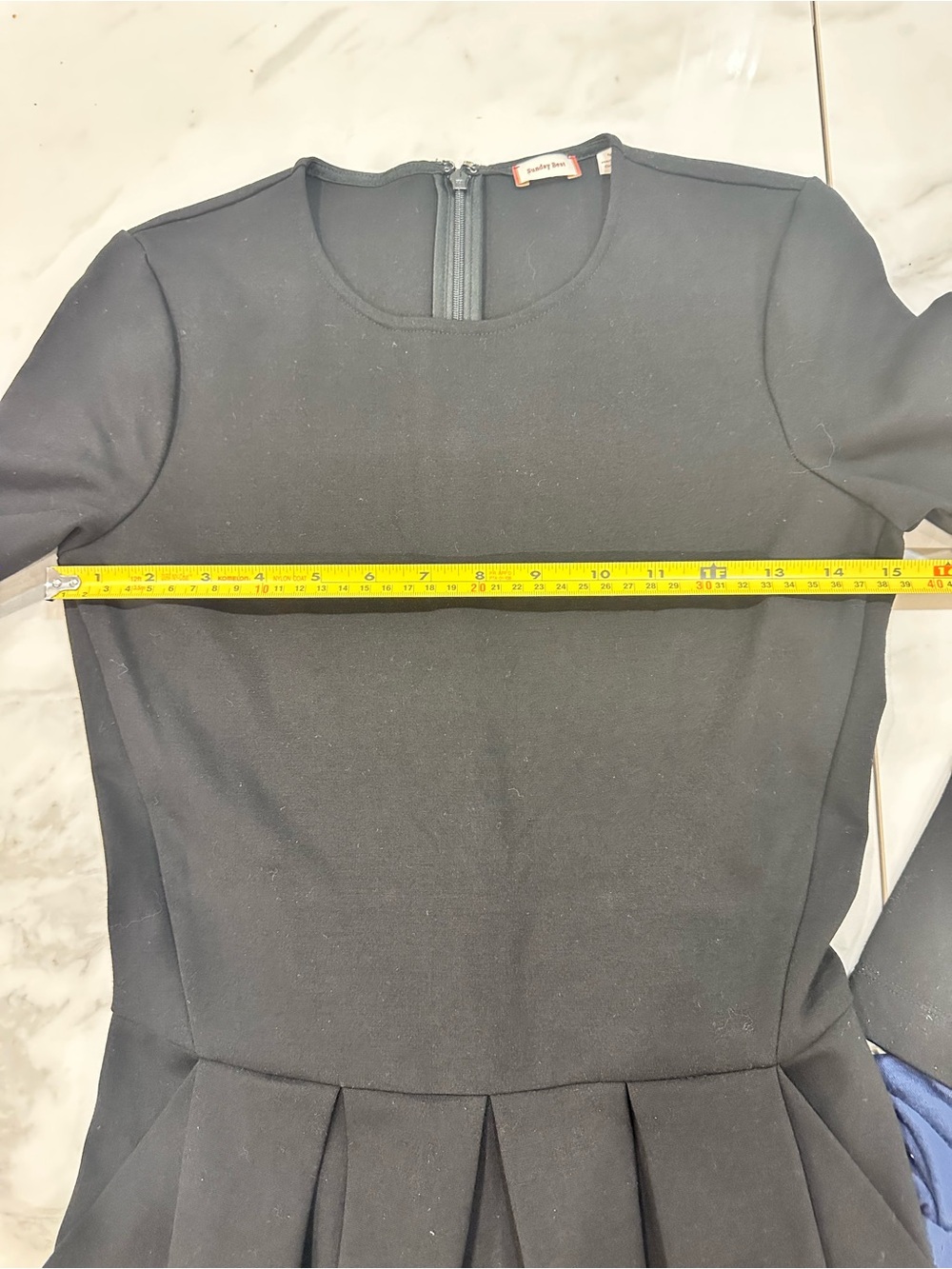 SUNDAY BEST ARITZIA Tartine Black Long-Sleeve Pleated Dress Size 4 - Picture 9 of 9